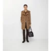 Mid-Length Cashmere Trench Coat