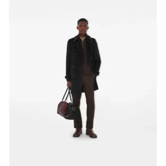 Mid-Length Cashmere Trench Coat