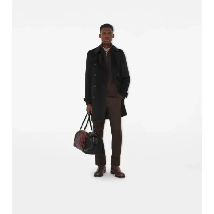 Mid-Length Cashmere Trench Coat