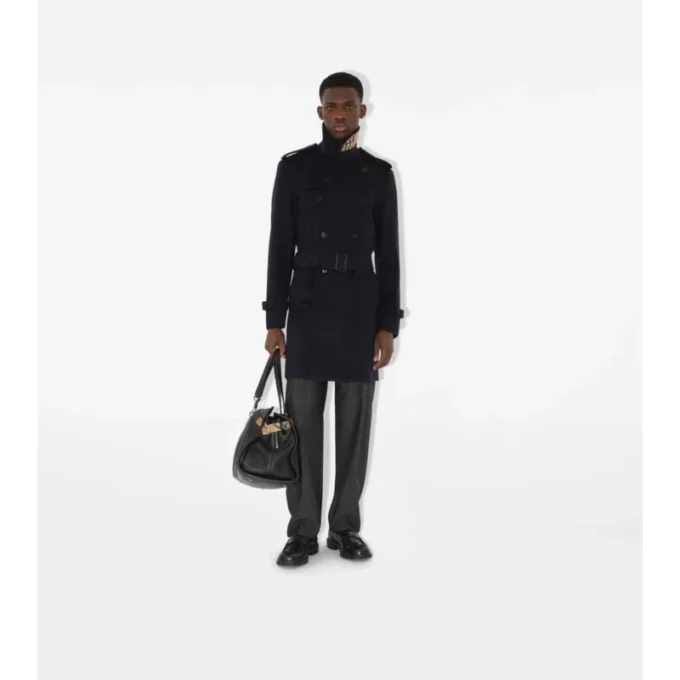 Mid-Length Cashmere Trench Coat
