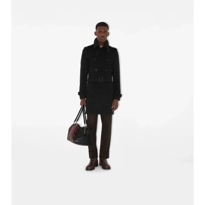 Mid-Length Cashmere Trench Coat