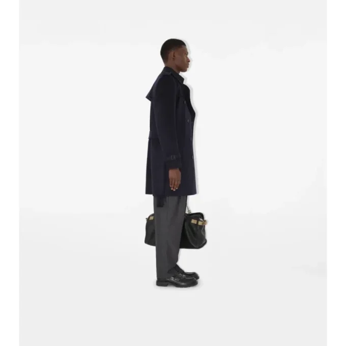 Mid-Length Cashmere Trench Coat