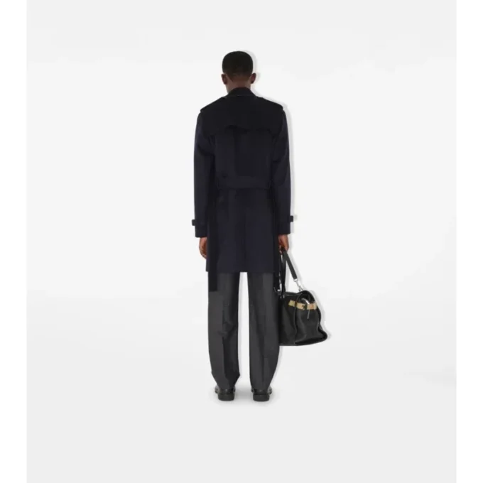 Mid-Length Cashmere Trench Coat
