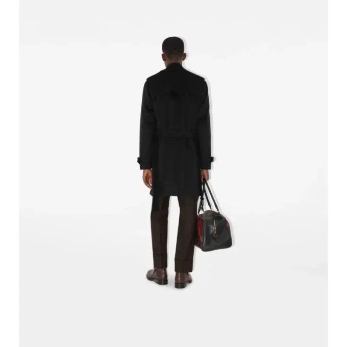 Mid-Length Cashmere Trench Coat