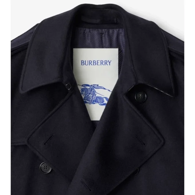 Mid-Length Cashmere Trench Coat