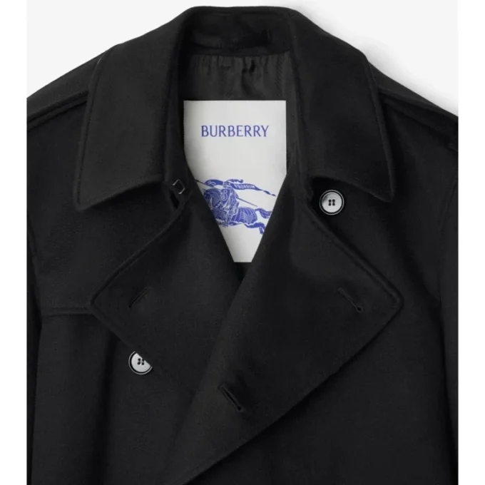 Mid-Length Cashmere Trench Coat