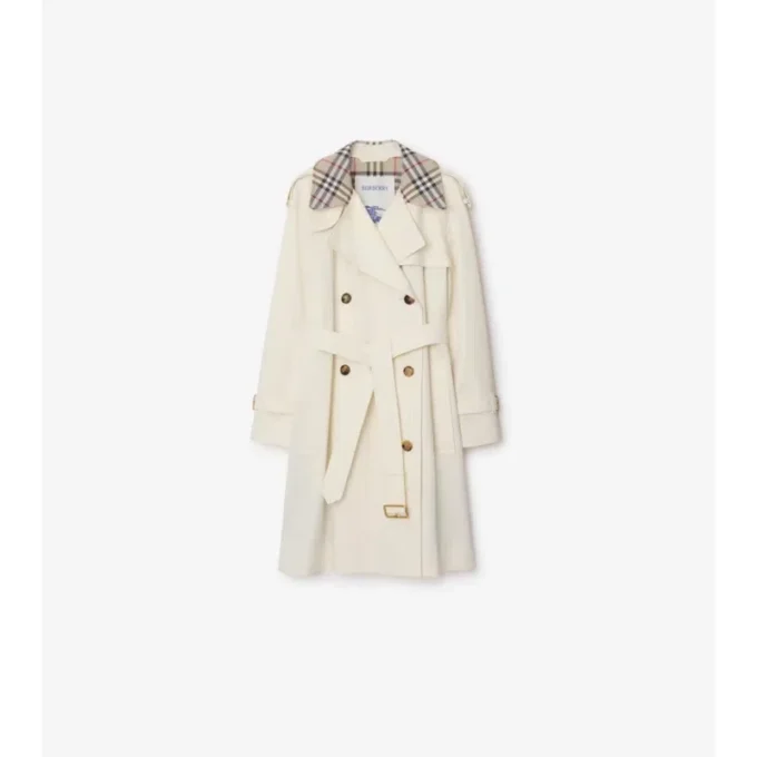 Mid-Length Check Collar Castleford Trench Coat