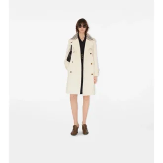 Mid-Length Check Collar Castleford Trench Coat