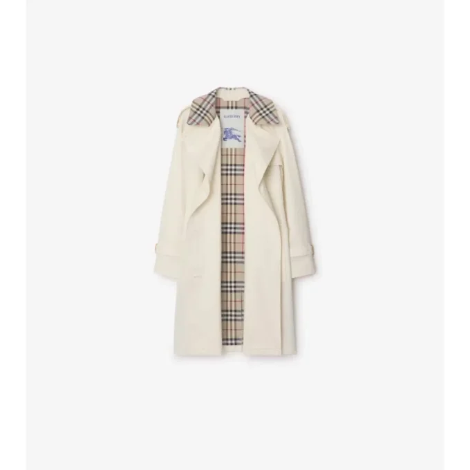 Mid-Length Check Collar Castleford Trench Coat