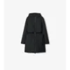 Mid-Length Hooded Nylon Coat