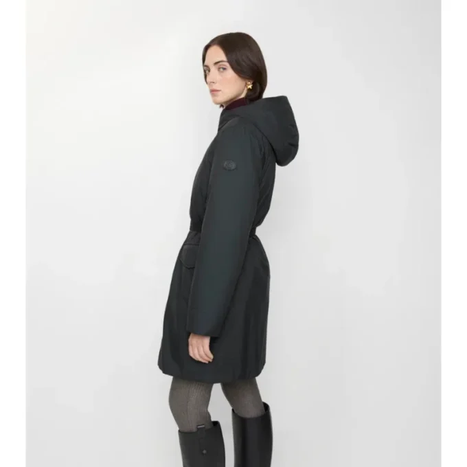 Mid-Length Hooded Nylon Coat