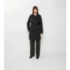 Mid-Length Nylon Hooded Puffer Coat
