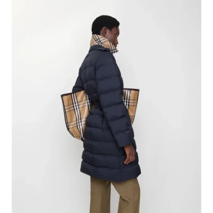 Mid-Length Nylon Hooded Puffer Coat