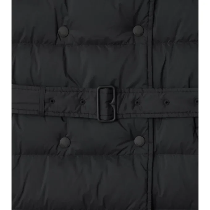 Mid-Length Nylon Hooded Puffer Coat