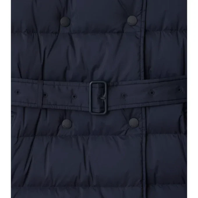 Mid-Length Nylon Hooded Puffer Coat