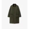 Mid-Length Quilted Nylon Car Coat