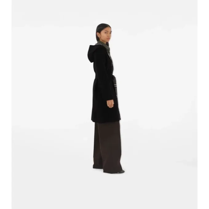 Mid-Length Reversible Wool Car Coat
