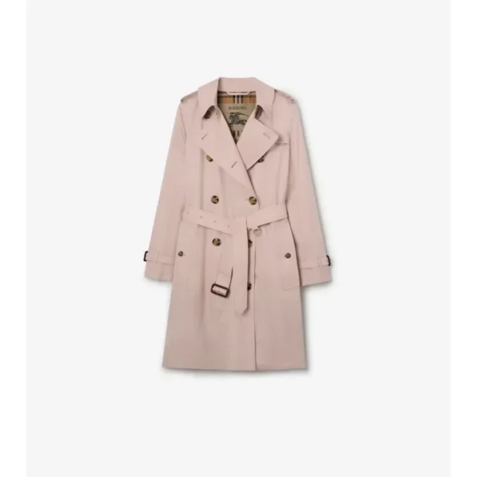 Mid-Length Tropical Gabardine Kensington Trench Coat