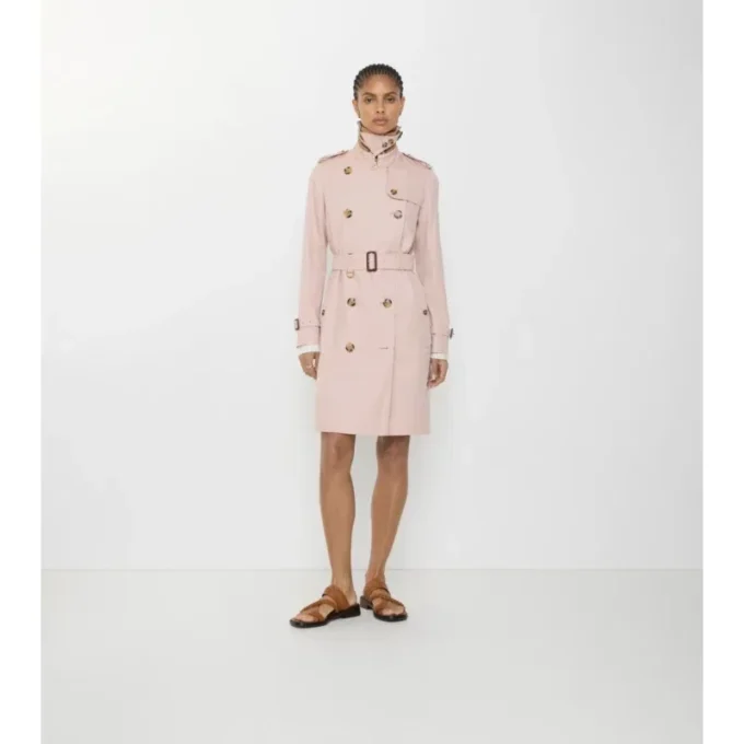 Mid-Length Tropical Gabardine Kensington Trench Coat