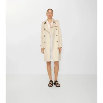 Mid-Length Tropical Gabardine Kensington Trench Coat