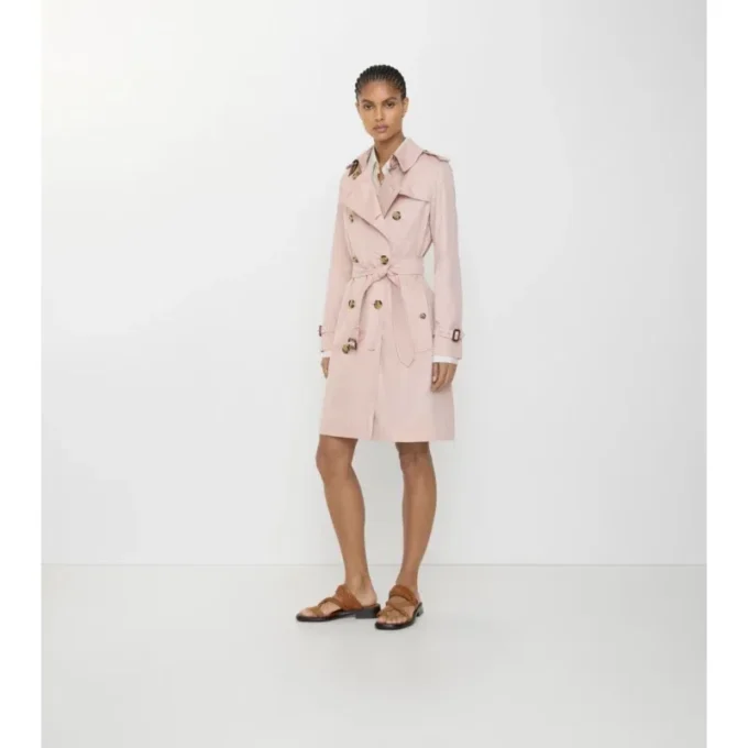 Mid-Length Tropical Gabardine Kensington Trench Coat