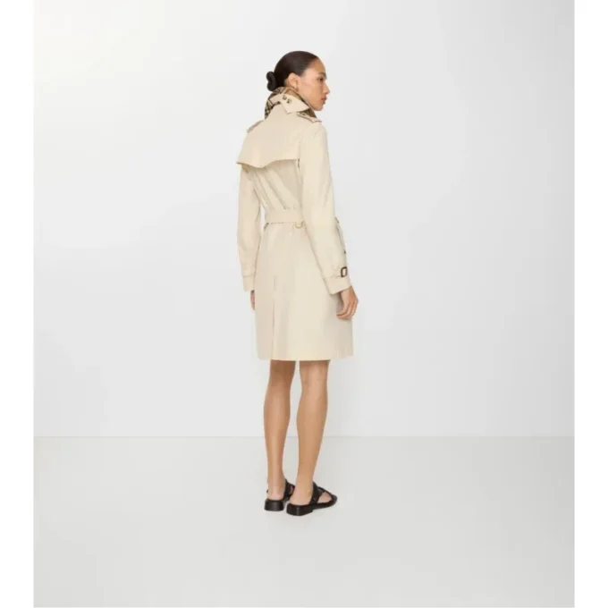 Mid-Length Tropical Gabardine Kensington Trench Coat