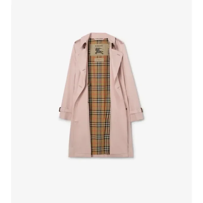 Mid-Length Tropical Gabardine Kensington Trench Coat