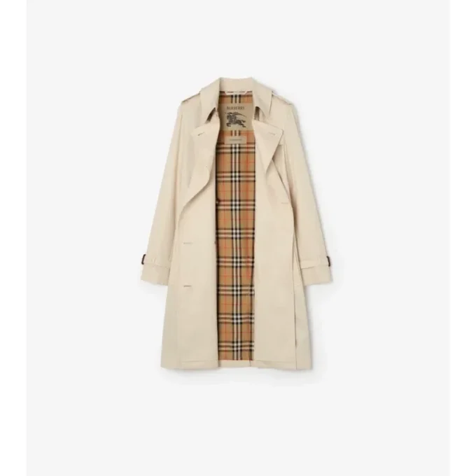 Mid-Length Tropical Gabardine Kensington Trench Coat