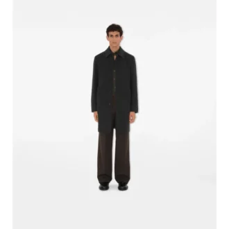 Mid-Length Wool Car Coat
