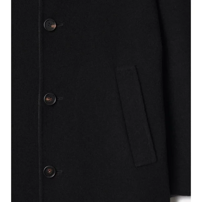 Mid-Length Wool Car Coat