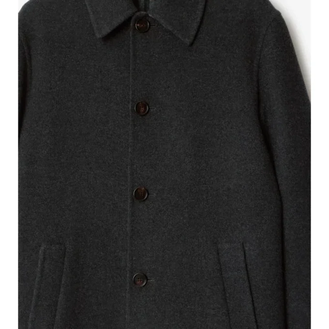 Mid-Length Wool Car Coat