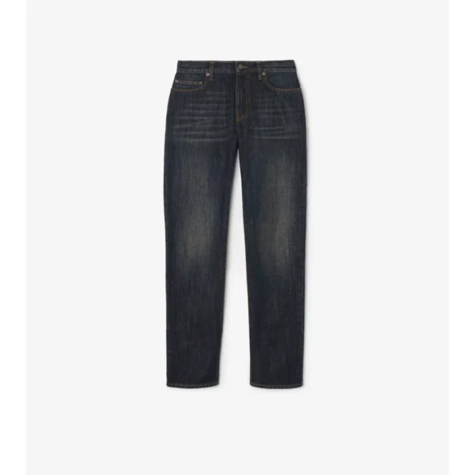 Mid-Rise Straight Jeans