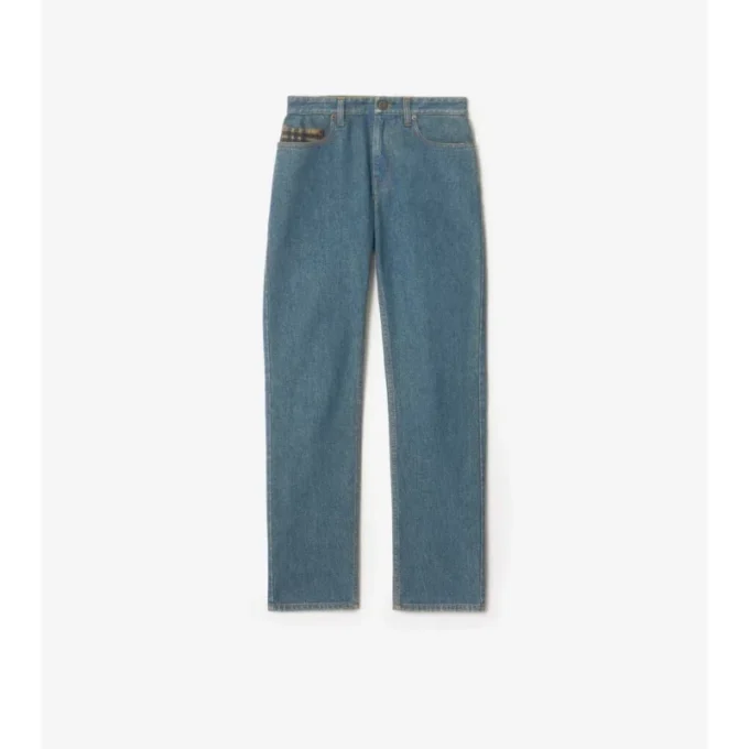 Mid-Rise Straight Jeans