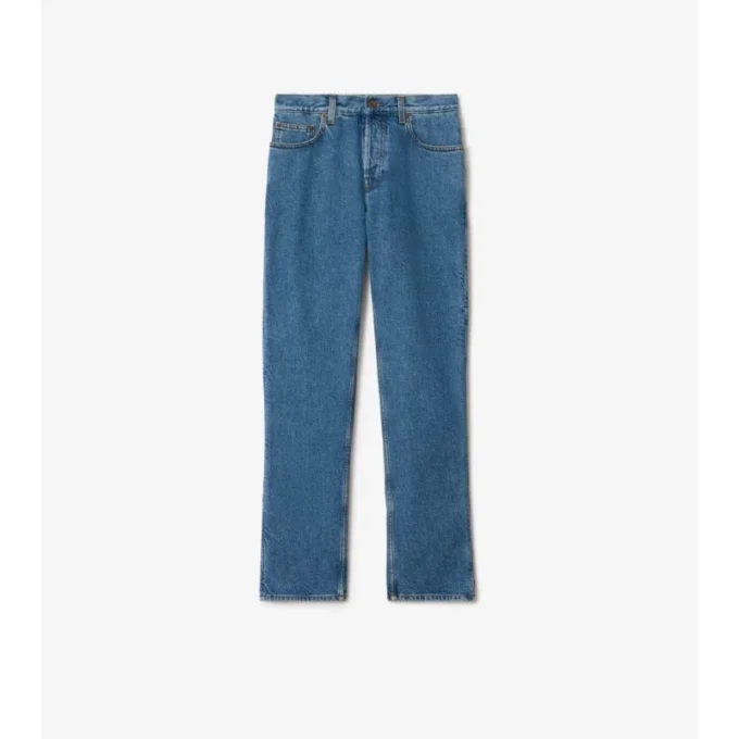Mid-Rise Straight Jeans
