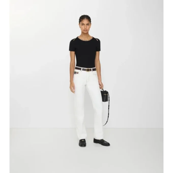 Mid-Rise Straight Jeans