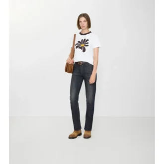 Mid-Rise Straight Jeans