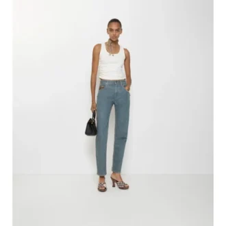 Mid-Rise Straight Jeans