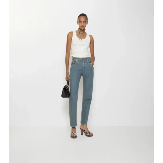 Mid-Rise Straight Jeans