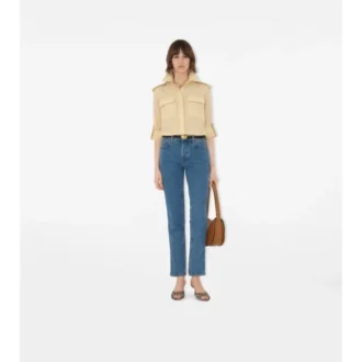 Mid-Rise Straight Jeans