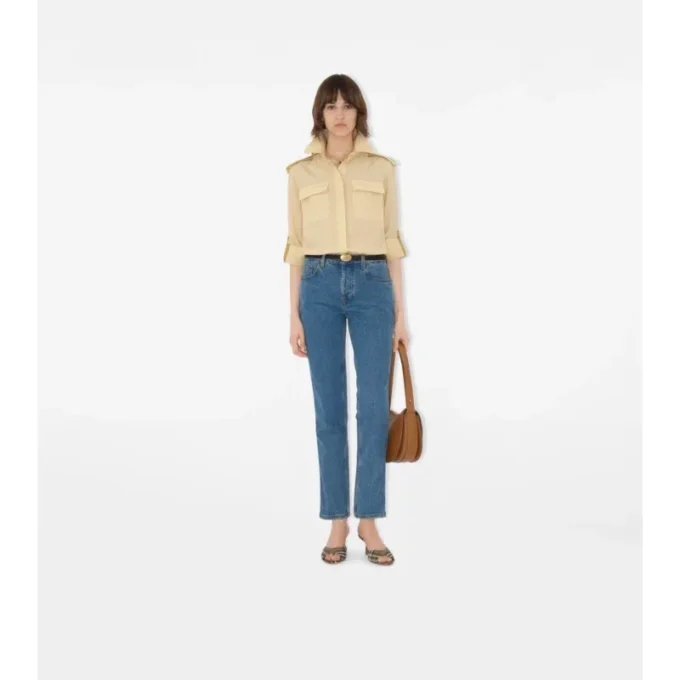 Mid-Rise Straight Jeans