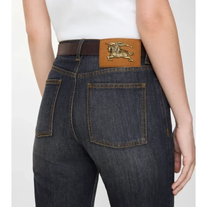 Mid-Rise Straight Jeans