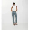 Mid-Rise Straight Jeans