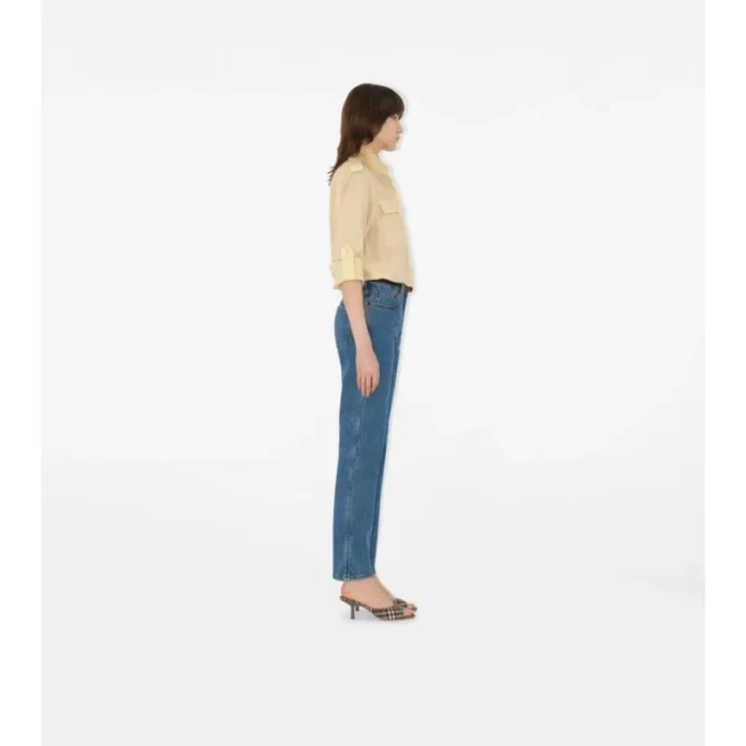 Mid-Rise Straight Jeans
