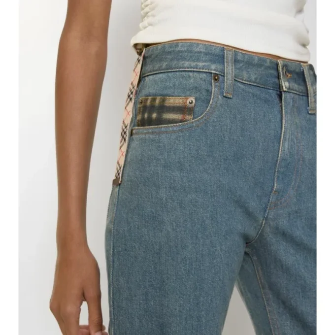 Mid-Rise Straight Jeans
