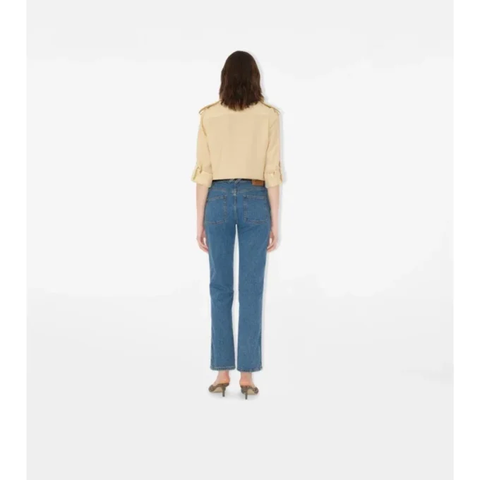 Mid-Rise Straight Jeans