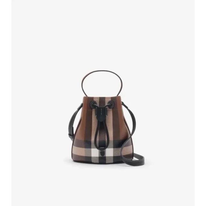 Mini Check Bucket Bag