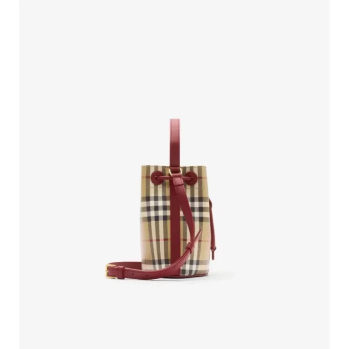 Mini Check Bucket Bag