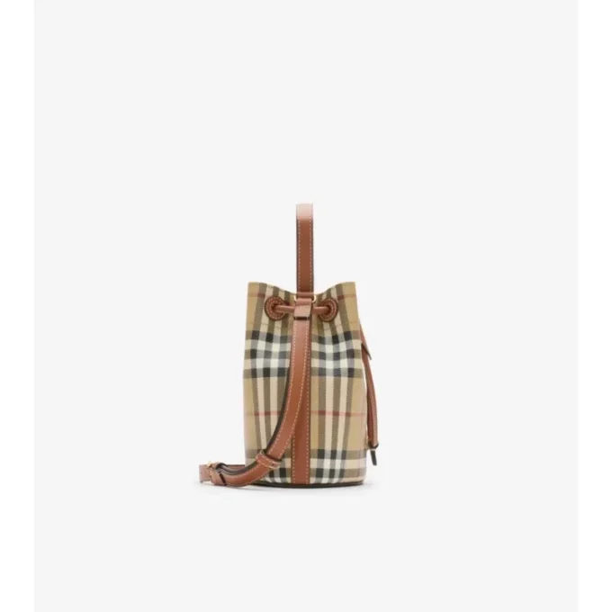 Mini Check Bucket Bag