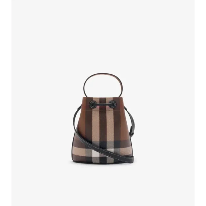 Mini Check Bucket Bag