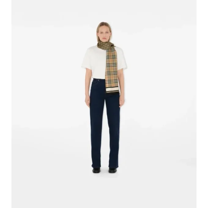 Montage Print Silk Scarf